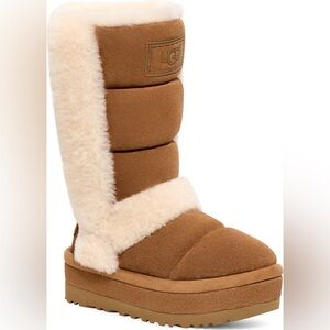 🆕UGG Chillapeak Genuine Shearling Trim Tall Boot